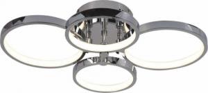 Lampa sufitowa Kaja Plafon LAMPA sufitowa K-8069 Kaja okrągła OPRAWA 4-punktowa pierścienie LED 54W 4000K rings metalowe chrom 1