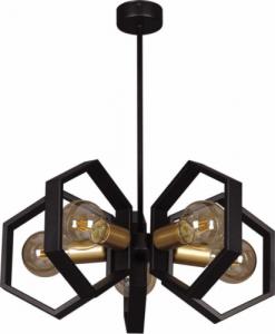 Lampa wisząca Kaja LAMPA wisząca K-4724 Kaja metalowa OPRAWA sufitowa oktagon modernistyczna czarna złota 1