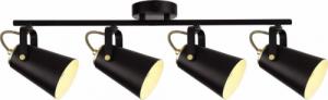 Lampa sufitowa Kaja Plafon LAMPA regulowana K-8117 Kaja sufitowa OPRAWA metalowe reflektorki SPOT na listwie czarny 1