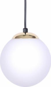 Lampa wisząca Kaja Nowoczesna lampa wisząca ISLA K-4910 Kaja szklana kula ball biała czarna 1