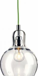 Lampa wisząca KASPA LAMPA wisząca LONGIS I 10123109 Kaspa szklana OPRAWA loftowy ZWIS kulisty przezroczysty zielony 1