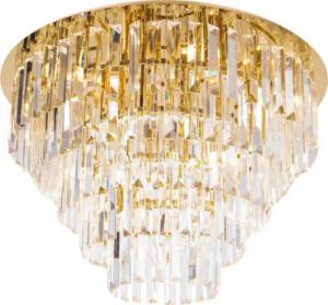 Lampa sufitowa MAXlight Plafon LAMPA sufitowa MONACO C0206 Maxlight kryształowa OPRAWA glamour crystal plafoniera złota przezroczysta 1