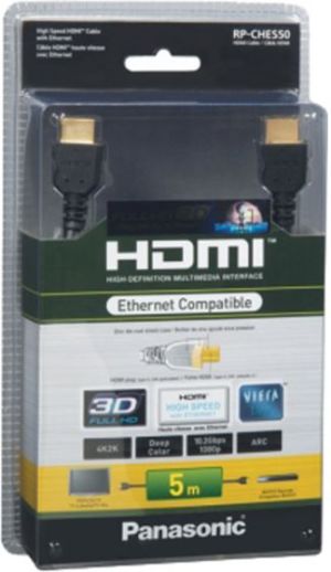 Kabel Panasonic HDMI - HDMI 5m czarny (RP-CHE50E-K) 1