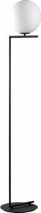 Lampa podłogowa Mdeco Stojąca LAMPA podłogowa CONDI MLM-7475/1 BL MDECO loftowa OPRAWA szklana kula ball czarna biała 2