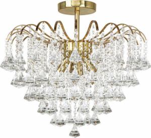 Lampa sufitowa Mdeco Glamour LAMPA sufitowa ELM5193/4 TR MDECO kryształowa OPRAWA crystal złota przezroczysta 1