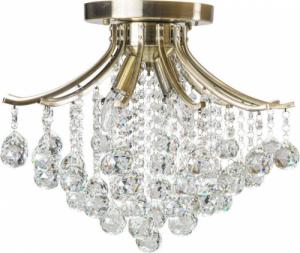 Lampa sufitowa Mdeco Glamour LAMPA sufitowa ELM5191/4 21QG MDECO metalowa OPRAWA z kryształkami mosiądz 1