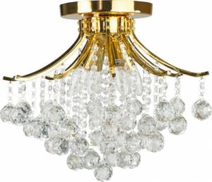 Lampa sufitowa Mdeco LAMPA sufitowa ELM5191/4 TR MDECO glamour OPRAWA metalowa z kryształkami złota 1