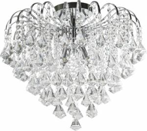 Lampa sufitowa Mdeco LAMPA sufitowa ELM5193/4 8C MDECO metalowa OPRAWA glamour z kryształkami chrom przezroczysta 1
