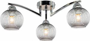 Lampa sufitowa Mdeco Loftowa LAMPA sufitowa ELM1986/3 8C MDECO modernistyczna OPRAWA szklana chrom 1