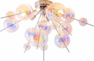 Lampa sufitowa Nave Polska Designerska LAMPA sufitowa EXPLOSION 1085130 Nave szklana OPRAWA pręty kulki balls chrom multikolor 1