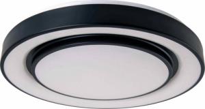 Lampa sufitowa Nave Polska LAMPA sufitowa MONTEREY 1378622 Nave okrągła LED RGB 24W 3000K - 6500K plafon z pilotem czarny biały 1