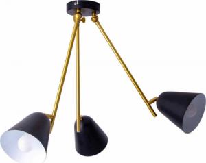 Lampa sufitowa Nave Polska Loftowa LAMPA sufitowa TRITON 1382022 Nave metalowe reflektorki do sypialni czarne złote 1