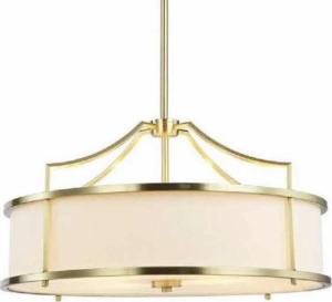 Lampa wisząca Orlicki Design LAMPA okrągła Stanza Old Gold M Orlicki Design abażurowa OPRAWA wisząca w stylu klasycznym kremowa złota 1