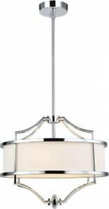 Lampa wisząca Orlicki Design LAMPA okrągła Stesso Cromo S Orlicki Design abażurowa OPRAWA wisząca w stylu klasycznym kremowa chrom 1