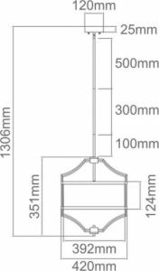 Lampa wisząca Orlicki Design LAMPA okrągła Stesso Cromo S abażurowa OPRAWA wisząca w stylu klasycznym kremowa chrom 4