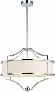 Lampa wisząca Orlicki Design LAMPA abażurowa Stesso Cromo M Orlicki Design wisząca OPRAWA okrągła w stylu klasycznym kremowa chrom 1