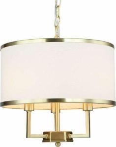 Lampa wisząca Orlicki Design LAMPA wisząca Casa Old Gold S abażurowa OPRAWA klasyczna okrągły ZWIS na łańcuchu kremowy złoty 2