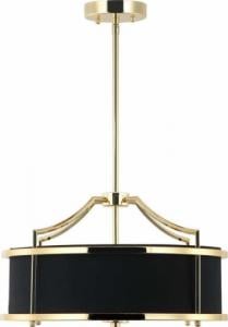 Lampa wisząca Orlicki Design LAMPA okrągła Stanza Gold Nero S Orlicki Design wisząca OPRAWA abażurowa w stylu klasycznym czarna złota 1