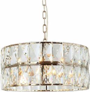 Lampa wisząca Orlicki Design Kryształowa LAMPA wisząca Intero Gold S Orlicki Design okrągła OPRAWA glamour ZWIS na łańcuchu złoty przezroczysty 1