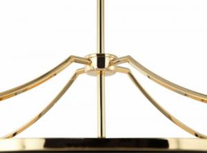 Lampa wisząca Orlicki Design LAMPA okrągła Stesso Gold Nero M wisząca OPRAWA w stylu klasycznym abażurowa czarna złota 11