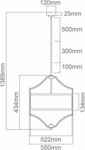 Lampa wisząca Orlicki Design LAMPA okrągła Stesso Gold Nero M wisząca OPRAWA w stylu klasycznym abażurowa czarna złota 15