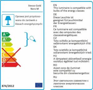 Lampa wisząca Orlicki Design LAMPA okrągła Stesso Gold Nero M wisząca OPRAWA w stylu klasycznym abażurowa czarna złota 16