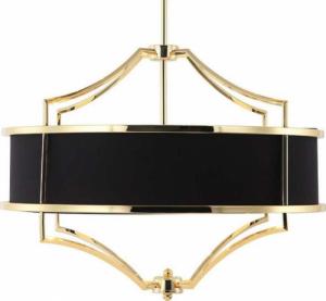 Lampa wisząca Orlicki Design LAMPA okrągła Stesso Gold Nero M wisząca OPRAWA w stylu klasycznym abażurowa czarna złota 2