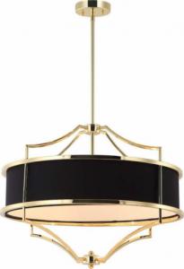 Lampa wisząca Orlicki Design LAMPA okrągła Stesso Gold Nero M wisząca OPRAWA w stylu klasycznym abażurowa czarna złota 3