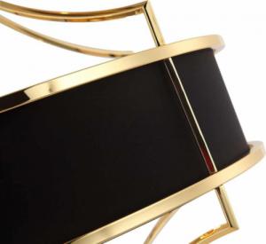 Lampa wisząca Orlicki Design LAMPA okrągła Stesso Gold Nero M wisząca OPRAWA w stylu klasycznym abażurowa czarna złota 5