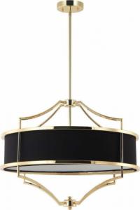 Lampa wisząca Orlicki Design LAMPA okrągła Stesso Gold Nero M wisząca OPRAWA w stylu klasycznym abażurowa czarna złota 6