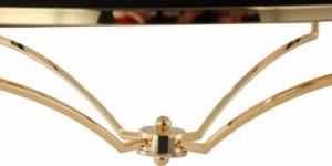 Lampa wisząca Orlicki Design LAMPA okrągła Stesso Gold Nero M wisząca OPRAWA w stylu klasycznym abażurowa czarna złota 9