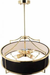 Lampa wisząca Orlicki Design LAMPA okrągła Stesso Gold Nero M wisząca OPRAWA w stylu klasycznym abażurowa czarna złota 10