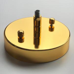 Lampa wisząca Orlicki Design LAMPA wisząca Stanza Gold Nero M Orlicki Design okrągła OPRAWA w stylu klasycznym abażurowa czarna złota 12