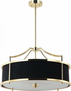 Lampa wisząca Orlicki Design LAMPA wisząca Stanza Gold Nero M Orlicki Design okrągła OPRAWA w stylu klasycznym abażurowa czarna złota 2