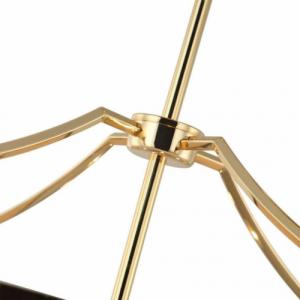 Lampa wisząca Orlicki Design LAMPA wisząca Stanza Gold Nero M Orlicki Design okrągła OPRAWA w stylu klasycznym abażurowa czarna złota 5