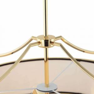 Lampa wisząca Orlicki Design LAMPA wisząca Stanza Gold Nero M Orlicki Design okrągła OPRAWA w stylu klasycznym abażurowa czarna złota 6