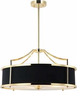 Lampa wisząca Orlicki Design LAMPA wisząca Stanza Gold Nero M Orlicki Design okrągła OPRAWA w stylu klasycznym abażurowa czarna złota 7