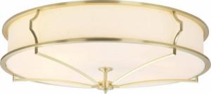 Lampa sufitowa Orlicki Design Sufitowa LAMPA plafoniera Stesso PL Old Gold L Orlicki Design okrągła OPRAWA abażurowy plafon klasyczny złoty satynowy kremowy 2