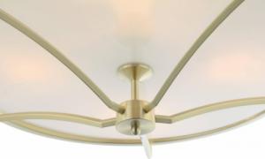 Lampa sufitowa Orlicki Design Sufitowa LAMPA plafoniera Stesso PL Old Gold L Orlicki Design okrągła OPRAWA abażurowy plafon klasyczny złoty satynowy kremowy 3