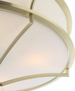 Lampa sufitowa Orlicki Design Sufitowa LAMPA plafoniera Stesso PL Old Gold L Orlicki Design okrągła OPRAWA abażurowy plafon klasyczny złoty satynowy kremowy 4