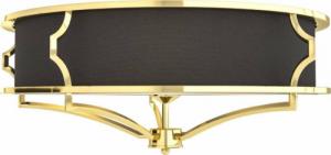 Lampa sufitowa Orlicki Design Sufitowa LAMPA plafon Stesso PL Gold / Nero M Orlicki Design klasyczna OPRAWA okrągła plafoniera abażurowa czarna złota 5
