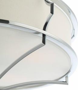 Lampa sufitowa Orlicki Design Sufitowa LAMPA abażurowa Stesso PL Cromo M Orlicki Design okrągła OPRAWA plafon w stylu klasycznym biały kremowy 4
