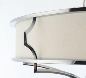 Lampa sufitowa Orlicki Design Sufitowa LAMPA abażurowa Stesso PL Cromo M Orlicki Design okrągła OPRAWA plafon w stylu klasycznym biały kremowy 5