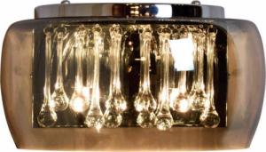 Kinkiet Polux Glamour LAMPA ścienna ROMEO 317421 Polux kinkiet szklany z kryształkami do przedpokoju przydymiony 1