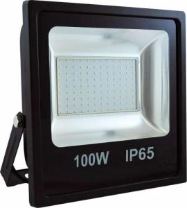 Naświetlacz Polux Zewnętrzny projektor NAŚWIETLACZ 306722 Polux metalowa OPRAWA outdoor LED 100W 6500K do ogrodu IP65 czarna 1