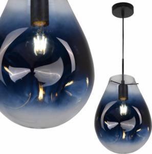 Lampa wisząca Polux LAMPA wisząca KIMBERLY 316257 Polux loftowa OPRAWA szklany zwis niebieski 1