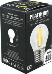 Polux Żarówka dekoracyjna SANICO 305817 Polux E27 G45 4,5W 400 lm 230V kulka industrialna biała ciepła 3