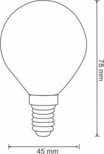 Polux Klasyczna żarówka 305084 Polux G45 LED E14 klasyczna 2W 230lm 230V biała ciepła 3