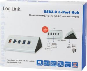 HUB USB LogiLink 5x USB-A 3.0 (UA0227) 2