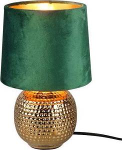 Lampa stołowa RL Light Nocna LAMPKA stojąca SOPHIA R50821015 RL Light stołowa LAMPA abażurowa na biurko ceramiczna zielona złota 1